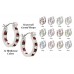 E127BS Full Hoop Birthstone Earrings With Swarovski Crystal102992-August